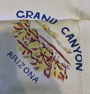 Pañuelo de recuerdo vintage del estado del Gran Cañón Arizona - Imagen 1 de 5
