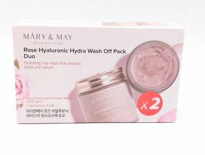 Mary&May Rose Hyaluronic Hydra Wash Off paquete de 2 veganos de 4,4 oz cada uno Foto 1 de 3