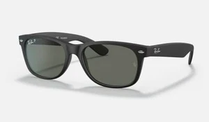 Gafas de sol Ray-Ban New Wayfarer clásicas de goma mate negras polarizadas 55 mm - Imagen 1 de 6
