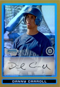 2009 Bowman Chrome Prospects Gold Refractors #BCP154 Danny Carroll /50