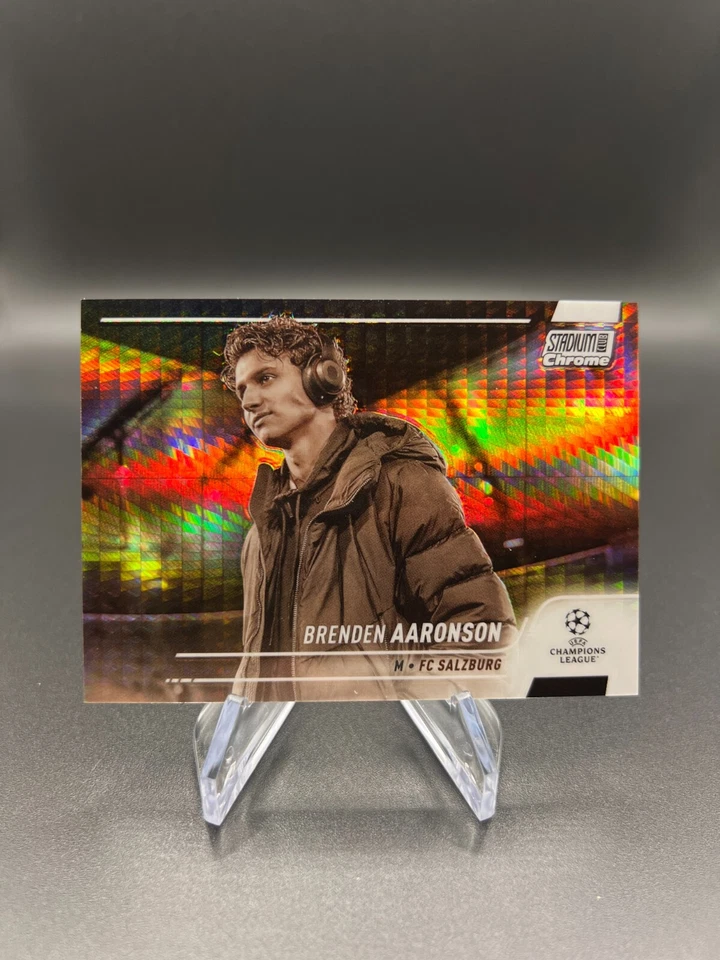 2021-22 Topps Stadium Club Chrome UEFA BRENDEN AARONSON Salzburg -#15  SP 05/75 - Image 1 of 2