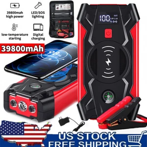 800A Car Jump Starter Booster Jumper Portable Power Bank Battery Wireless Charge - Picture 1 of 15
