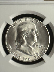 1952 S Franklin Half Dollar NGC MS 64 FBL MINT UNCIRCULATED - FULL BELL LINES