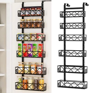 Over The Door Pantry Organizer 6tier Adjustable Baskets Hanging Spice Door Rack - Picture 1 of 6