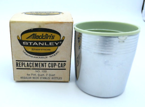 Vintage Aladdin's Stanley Thermos Replacement Cup-Cap #100 Steel/Plastic USA NOS