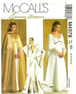 McCall's Sewing Pattern Women's EVENING DRESS CAPE Wedding M4378 8-10-12-14 UC - Picture 1 of 5