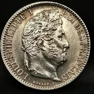 50 CENTIMES SILBER 1846 IN PARIS LOUIS PHILIPPE I FRANKREICH / SILBER - Bild 1 von 2
