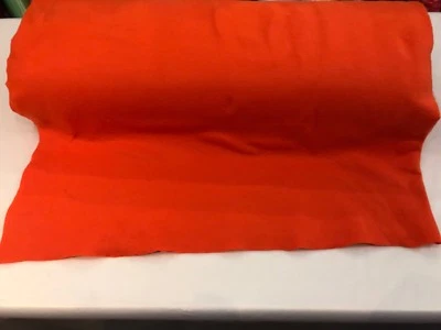 ORANGE ACRYLICFELT 72” WIDE-SCHOOL CRAFT-POKER TABLE FABRIC-SOLD BY YARD. - Image 1 of 4