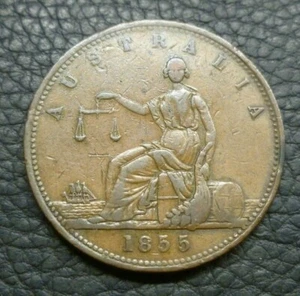 Australia SYDNEY 1d Penny Token A.Toogood TN256 1855 - Picture 1 of 2