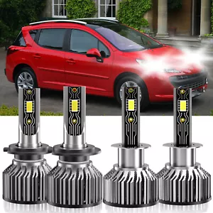 Bombilla Faro LED Luz Alta Baja Super Brillante Blanco Peugeot 207 2008-2012 - Imagen 1 de 12