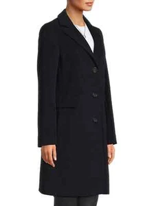 ICONS BY CINZIA ROCCA Virgin Wool Walker Coat Black US - 12 ITA - 48 Italy - Picture 1 of 5