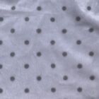 Pottery Barn Kids Chamois Minky Plush Fitted Baby Crib Sheet White w/Gray Dots