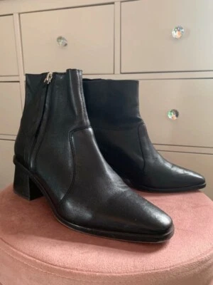 Topshop Margot черный мягкой кожи ботильоны размер 7 отличном состоянии - Изображение 1 из 4