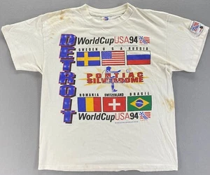 1994 Detroit World Cup USA Soccer T Shirt L Pontiac Silverdome High 5 Sportswear - Picture 1 of 23