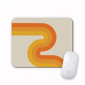 Retro 70er Jahre Mausematte Büro Computer Matte Vintage Streifen Mauspad Geschenk - Bild 1 von 5
