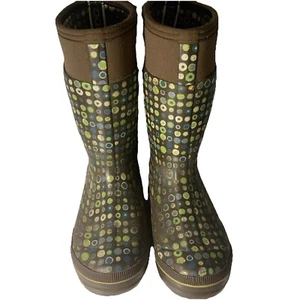 Bogs Womens Taylor Dalia 52114 Multicolor Brown Round Toe Rain Boots Size 7 - Picture 1 of 8