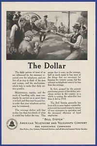 Vintage 1923 AMERICAN PHONE & TELEGRAPH BELL SYSTEM Telefon Ephemera Print Ad - Bild 1 von 1