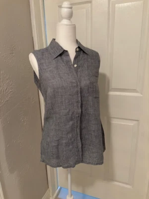 Talbots Black Tweed Sleeveless Blouse size PS - Image 1 of 4