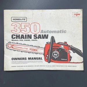 Homelite 350 350Hg 350Sl Automatic Chain Saw Owners Operators Manual Maintenance - Picture 1 of 4