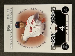 2008 Topps Moments & Milestones /150 Daisuke Matsuzaka Red Sox Rare 4 - Picture 1 of 2