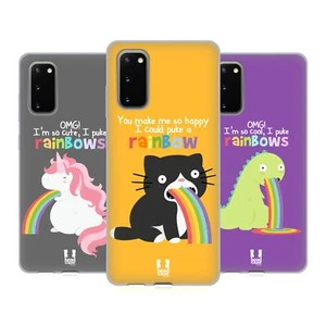 HEAD CASE DESIGNS RAINBOW PUKE SOFT GEL CASE FOR SAMSUNG PHONES 1 - Picture 1 of 10