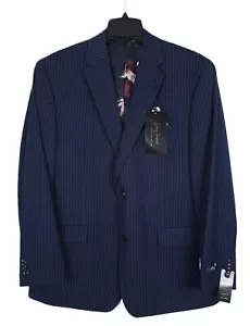 Sean John Men's Classic-Fit Stretch Suit Jacket Navy Blue Pinstripe 38S NWT - Picture 1 of 7