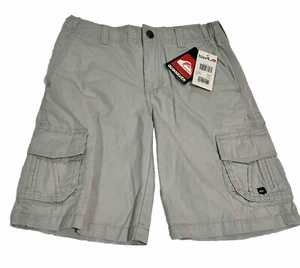 Quiksilver Boys Gray Cargo Shorts Adjustable Waist Kids size 6 (M) NWT - Picture 1 of 13