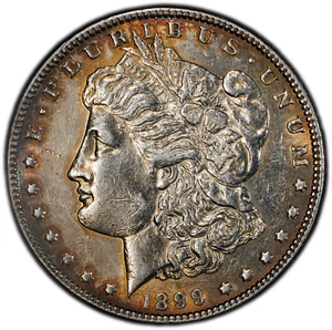 1899 (P) Morgan Silver Dollar - PCGS GOLD SHIELD About Uncirculated (Looks AU53) - Picture 1 of 3