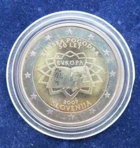 Slowenien 2 Euro 2007 - 50 Jahre Römische Verträge bfr - Bild 1 von 2