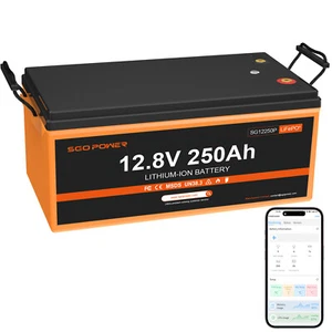 250Ah 12V Lithium Marine Battery 100A BMS Bluetooth RV Trolling Motor Low Temp - Picture 1 of 10
