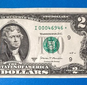 I 00046946 * : 160K Star Note 2017A (Minnesota / I / 9) $2 Two Dollar Bill - Picture 1 of 3