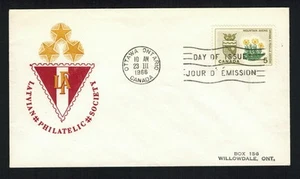 Canada #429 1966 5¢ NWT Floral Emblems, Latvian Philatelic Society cachet FDC - Bild 1 von 1