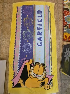 Garfield Beach Towel Vintage 70s - Picture 1 of 3