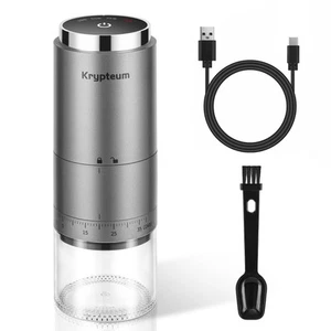 Portable Electric Burr Coffee Grinder with 38 Adjustable Settings, Rechargeab... - Picture 1 of 9