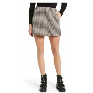 LA LA Land Creative Co Women's Plaid Miniskirt Black/Rust XSmall MSRP $39 - Picture 1 of 7