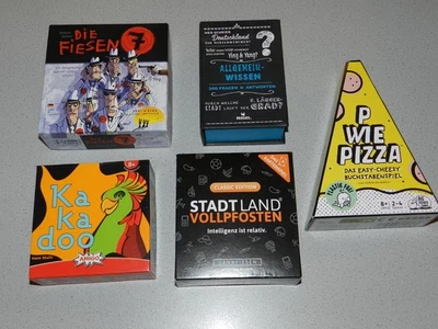 Spiele Konvolut • P wie Pizza • Kakadoo • Die fiesen 7 • Stadt Land Vollpfosten - Bild 1 von 3