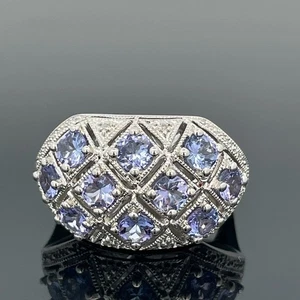 SCHMUCKJAGD RING GR.17 (CA.54) 925/-SILBER MIT TANSANIT & DIAMANTEN - Bild 1 von 3
