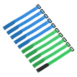 10Pcs Battery Tie Down Straps, 0.8x12" Blue/Green Nylon Hold Loop Strap - Afbeelding 1 van 6