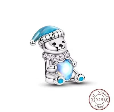 Charm Anhänger Perle 925 Silber für Armband/Bettelarmband oder Halskette  - Bild 1 von 4