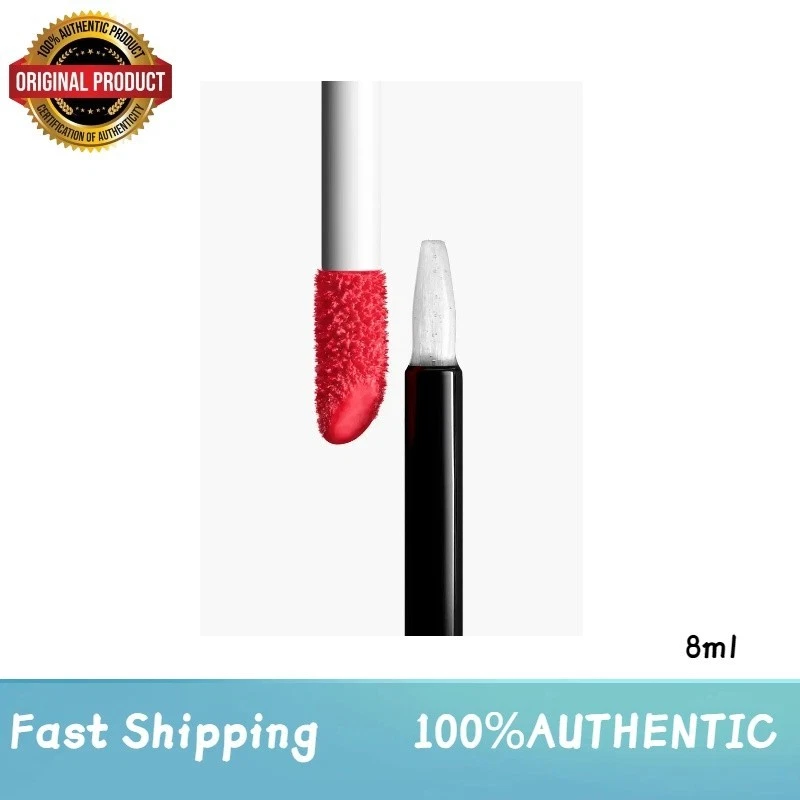 Lápiz labial líquido Chanel 54 rojo fresa - Ultra Tenue Duo auténtico de larga duración Foto 1 de 3