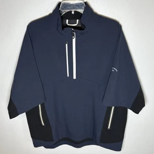 FootJoy FJ Dryjoys Tour XP Waterproof Zip Wind Shirt S/S Men’s L Willow Brook CC - Picture 1 of 10