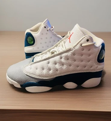Nike Air Jordan 13 ретро средний белый красный французский синий DJ3003-164 молодежный размер 4,5Y - Изображение 1 из 4