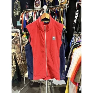 Sperry Top Sider Fleece Vest Red Blue Full Zip Technical Vest Women’s Large - Picture 1 of 7