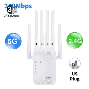 Amplificatore Wifi 1200Mbps Dual Band 2.4G 5G Ripetitore Espansore Di Rete Gamma - Zdjęcie 1 z 16