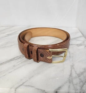 Cinturón Media Luna - Select Java Lizard Belt - Marrón Talla 36 Cuero de Reptil - Imagen 1 de 12