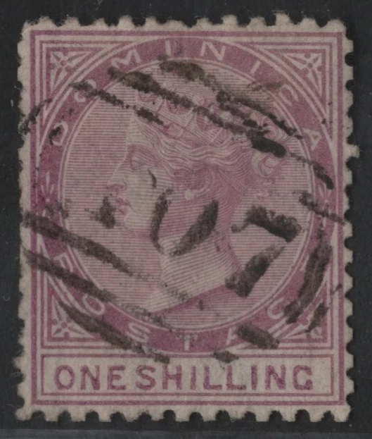 DOMINICA 1877 ONE SHILLING S.G. #9 USED F-VF - Image 1 of 2