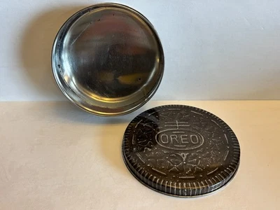 Vintage Oreo Cookie Round Collector Tin Advertising 7x2" Nabisco 1990s Retro Fun - Image 1 of 4