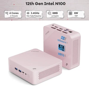 NIMO Mini PC Desktop 4/8/16GB RAM 128/256/512GB SSD USB3.2 BT5.2 WiFi 6, 4K - Picture 1 of 14
