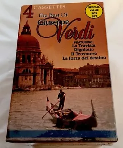 THE BEST OF GIUSEPPE VERDI...4 CASSETTE BOX SET...NEW - Picture 1 of 4