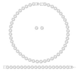 Tennis Necklace Earrings Angelic Bridal Wedding Adult Bracelet Set of 3 Inspired